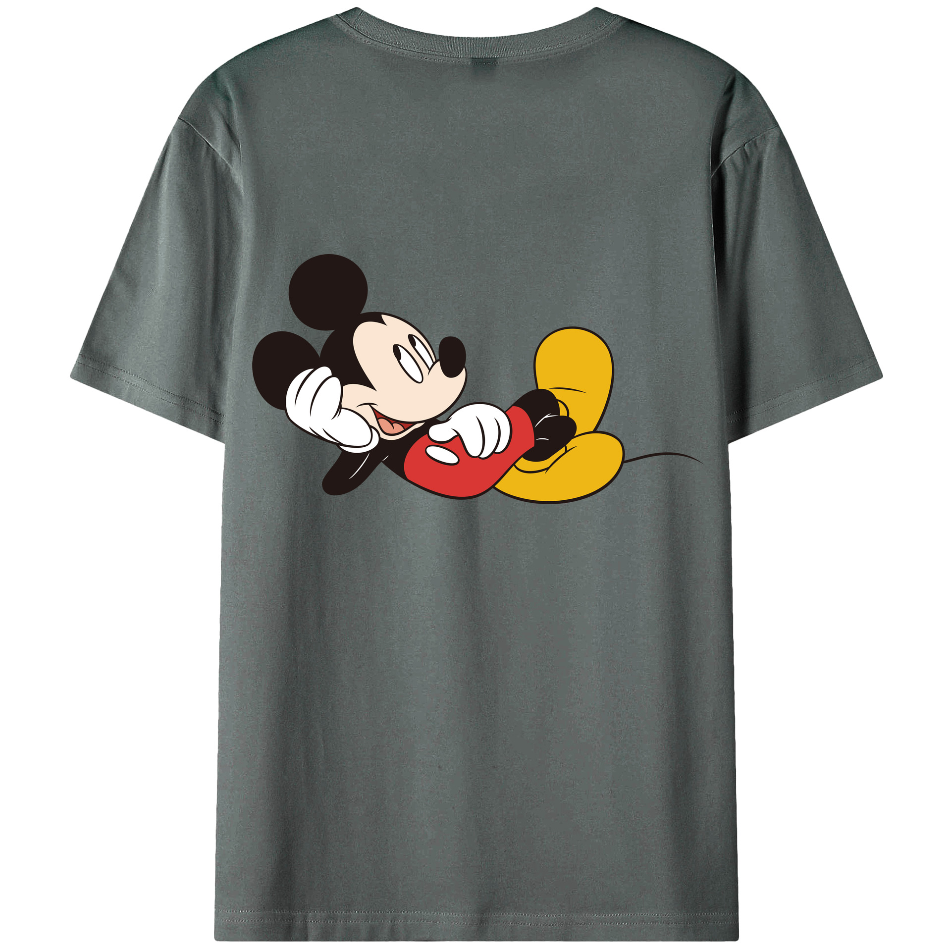 （画像用） ミッキーマウス Mickey Mouse 綿100％半袖Tシャツ（背面プリント）
